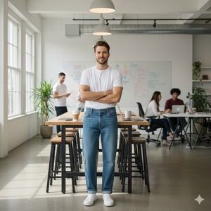 Vintage Levis 569 Loose Straight Jeans Mens Size 40x32 Blue Denim Baggy Skater